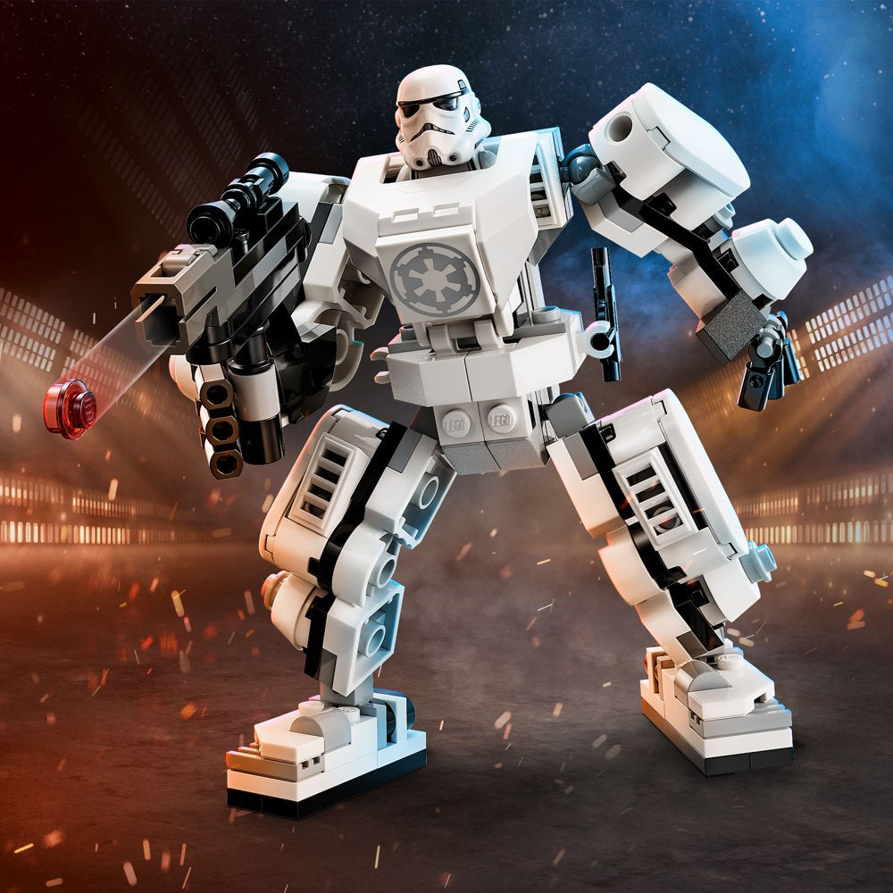 LEGO Star Wars Stormtrooper Mech 75370 Star Wars Collectible for Kids, this Buildable Star Wars Action Figure Features a Cockpit, Buildable Blaster and Iconic Imperial Stormtrooper Minifigure