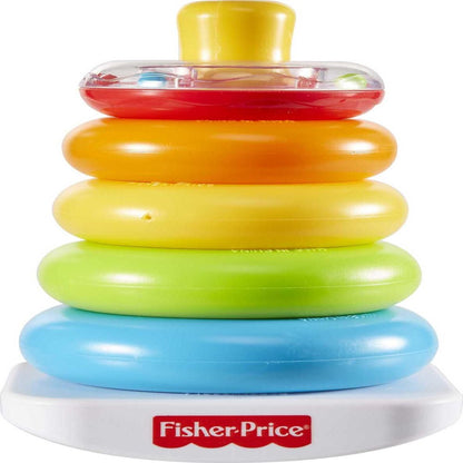 Fisher-Price Rock-A-Stack Ring Stacking Toy with Roly-Poly Base for Infants