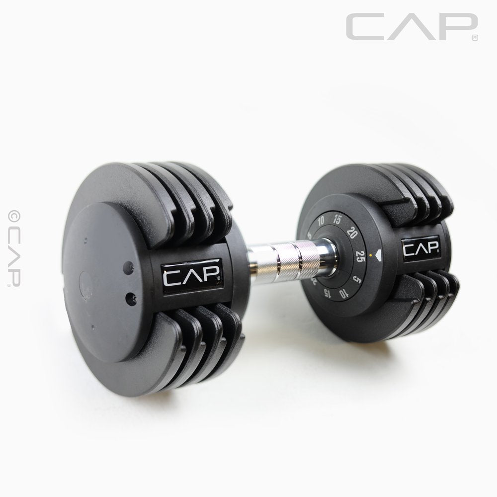  Barbell 25lb. Adjustable Dumbbell, Quick Select 5-25, Single