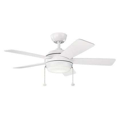 Kichler Starkk 52" Satin Black Integrated LED Ceiling Fan with Reversible Blades