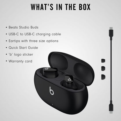 Beats Studio Buds – True Wireless Noise Cancelling Bluetooth Earbuds - Black