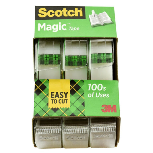Scotch Magic Tape Dispenser. ¾ in. x 325 in., 3 Dispenser