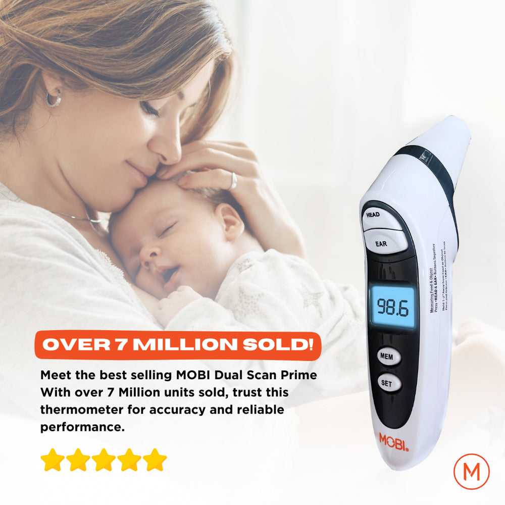 Dualscan Prime Ear & Forehead Thermometer with Food & Bottle Readings, Fever Thermometer, Object Thermometer, Baby Food Thermometer, Hsa Eligible/Approved, over 8 Million Sold