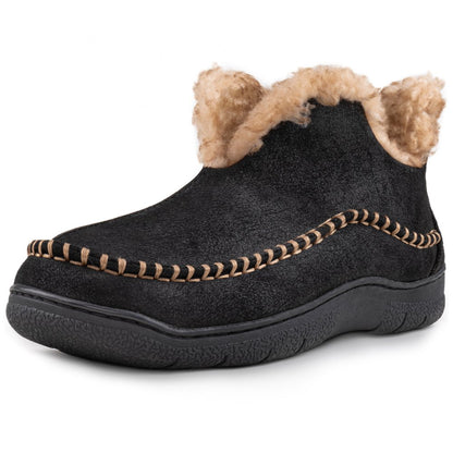 RockDove Men's Camelback Faux Wool Lined Bootie Slipper