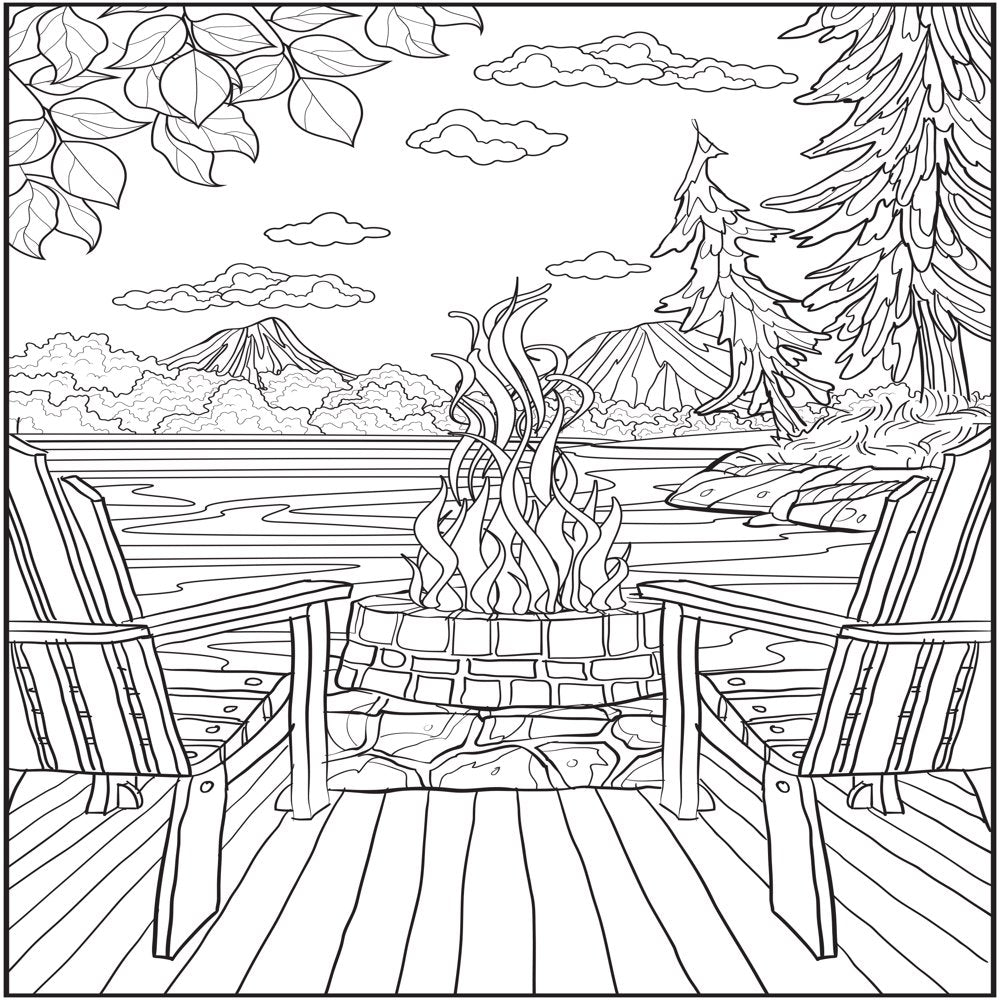 Cra-Z-Art Timeless Creations Adult Coloring Book, Nature's Escape, 64 Pages