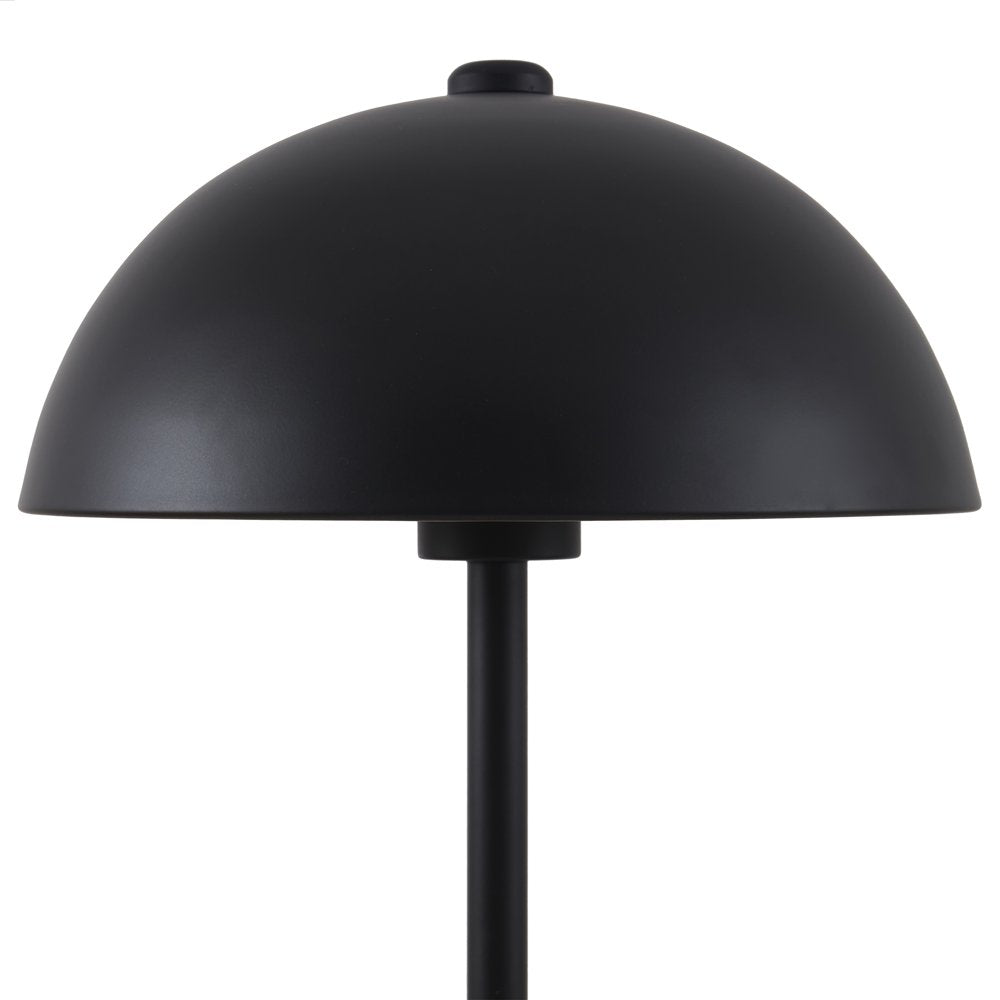  18" Modern Dome Touch On/Off Table Lamp, Black