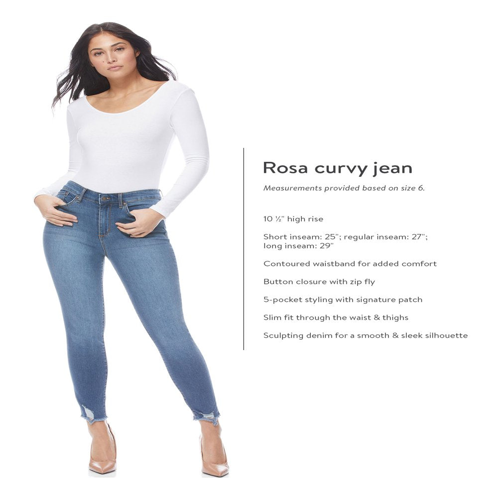 Sofia Jeans Women's Rosa Curvy High Rise Destructed Skinny Ankle Jeans