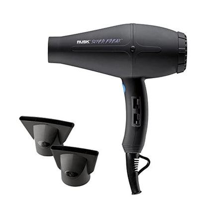 RUSK Speed Freak Professional Ceramic & Tourmaline Hair Dryer, Ionic, 2000 Watts, Black