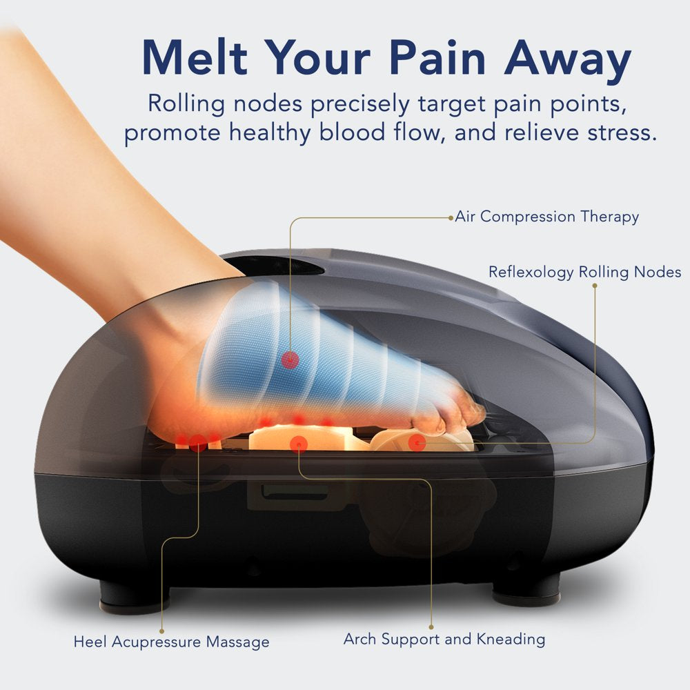 Miko Shiatsu Foot Massager with Heat Kneading and Rolling and Pressure Settings - 2 Wireless Remotes