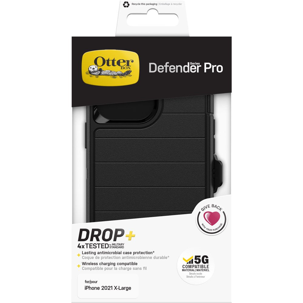 OtterBox Defender Series Pro Case for Apple iPhone 13 Pro Max, and iPhone 12 Pro Max - Black