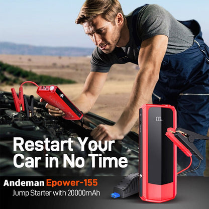 Andeman Jump Starter, Car Auto Battery Jump Starter Portable 2000A Charger 20000mAh Ep155