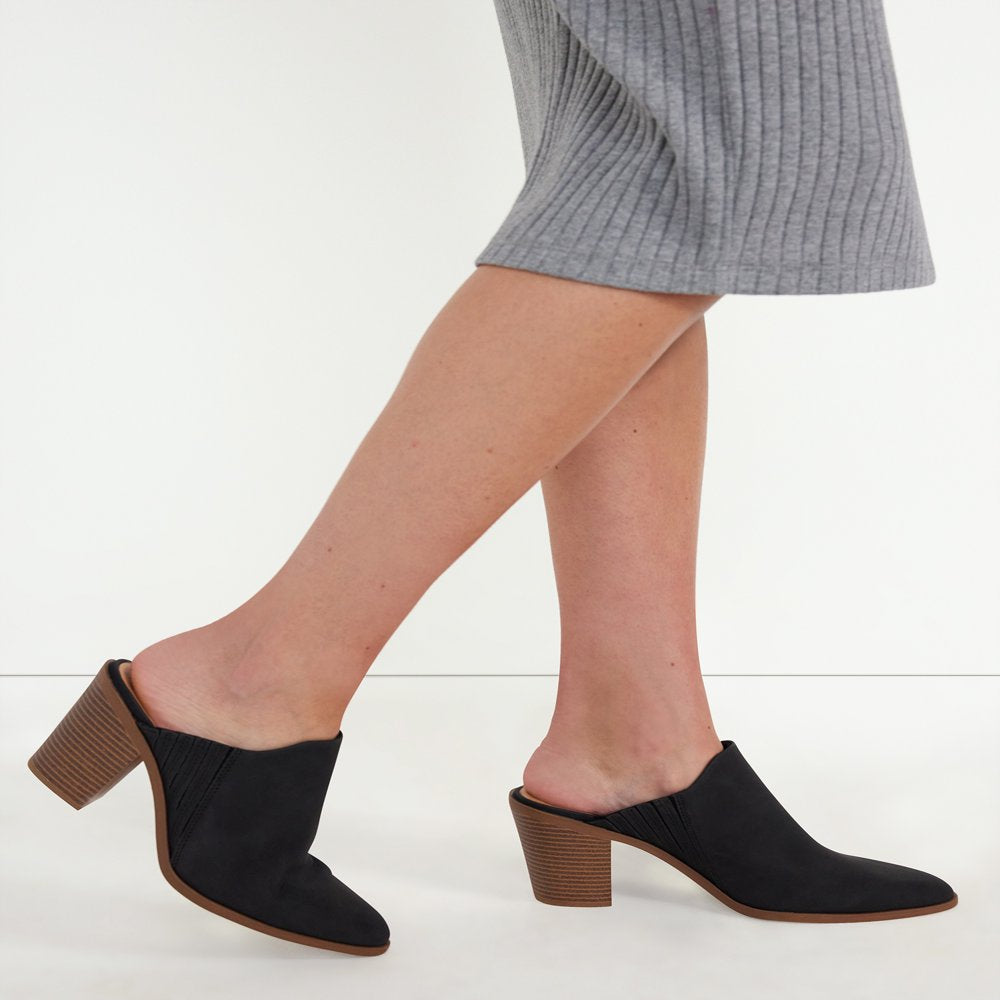  Tru Women's Block Heel Mules