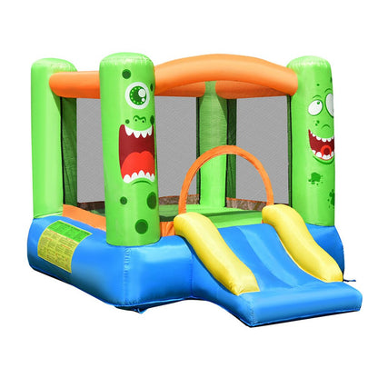 Costway Kids Playing Inflatable Bounce House Jumping Castle Game Fun Slider 480W Blower