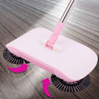 Multifunctional Home Hand Push Sweeper, Wet Drag Two in One Home Sweeping Machine, Home Mopping Machine for Hardfloor, Tile