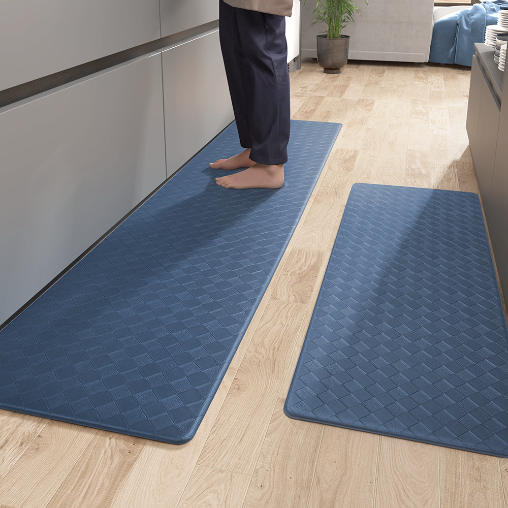  Kitchen Mat Cushioned anti Fatigue Kitchen Rugs Waterproof Non-Slip Comfort Standing Mat for Kitchen, Floor, Office, Sink, Black, 17" X 47"