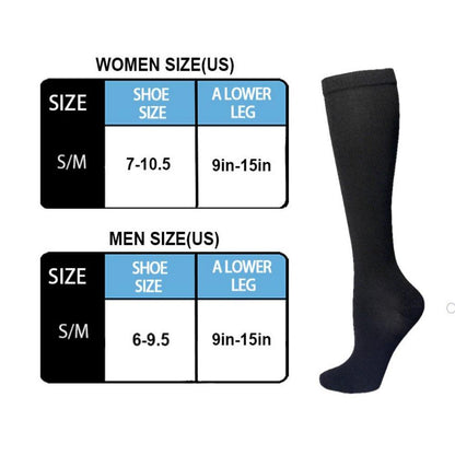 3 Pairs Compression Socks for Women & Men for Outdoor Cycling and Running Recovery Socks, Black