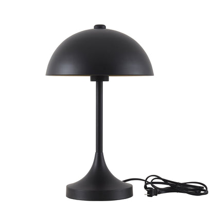  18" Modern Dome Touch On/Off Table Lamp, Black