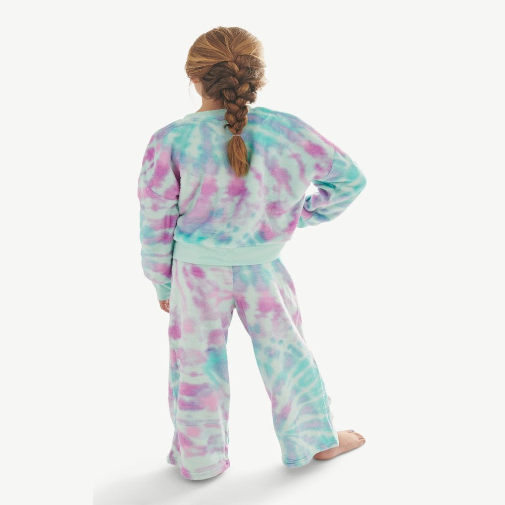 Justice Girls Long Sleeve Top and Wide Leg Sleep Pant, 2-Piece Pajama Set, Sizes 5-18