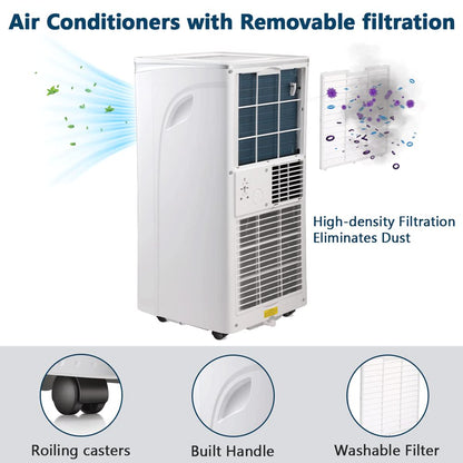 JOY PEBBLE Portable Air Conditioner, Automatic Defrosting & Self-Evaporating, Cools 300Sq.Ft