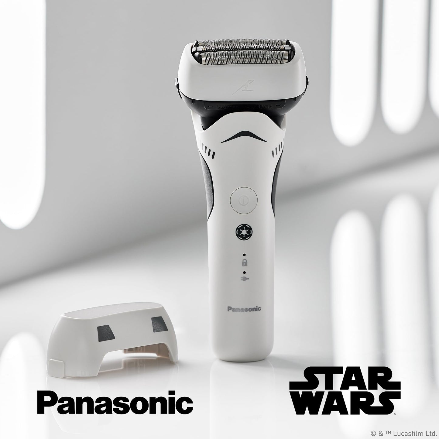 Panasonic Electric Shaver, Special Edition Star Wars Stormtrooper Design, Wet Dry Men’s Shaver with 3-Blade Cutting System and Pop-Up Trimmer - ES-SWLT2W