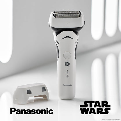 Panasonic Electric Shaver, Special Edition Star Wars Stormtrooper Design, Wet Dry Men’s Shaver with 3-Blade Cutting System and Pop-Up Trimmer - ES-SWLT2W