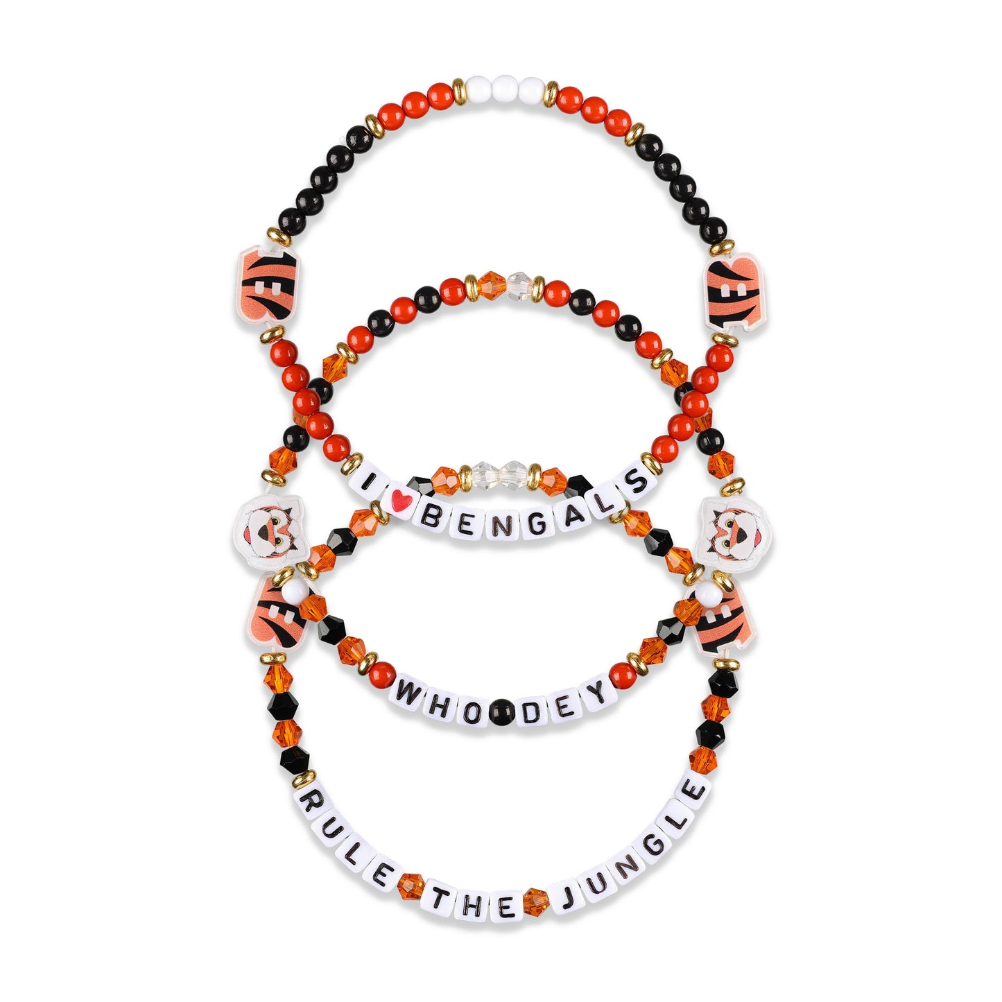 FOCO Cincinnati Bengals NFL 3 Pack Team Friendship Bracelet