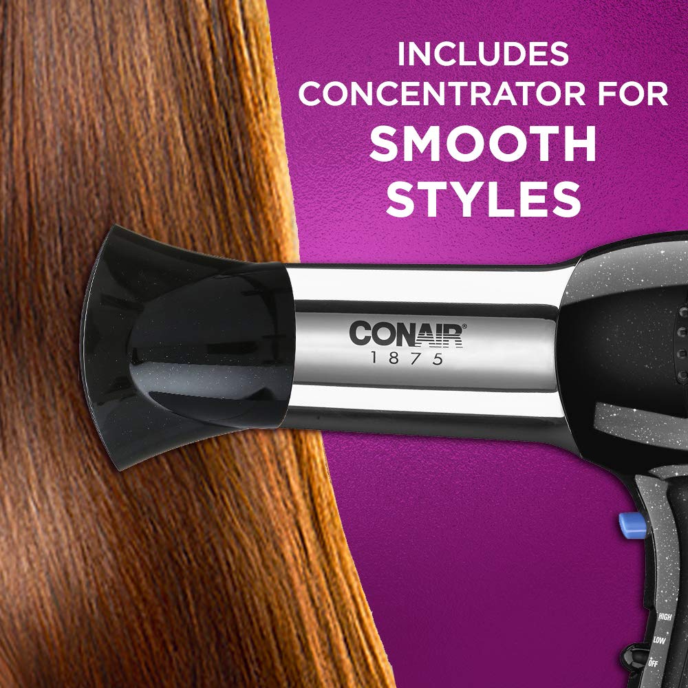 Conair Hair Dryer, 1875W Full Size Hair Dryer with Ionic Conditioning, Blow Dryer