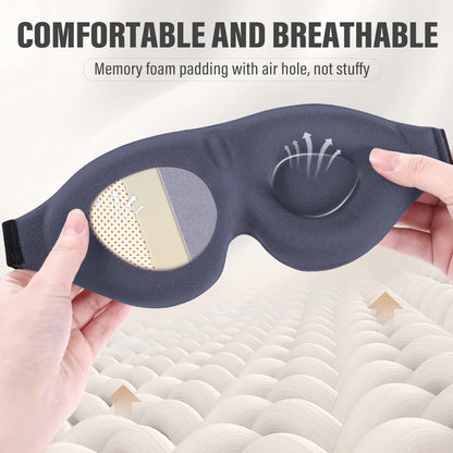 YIVIEW Sleep Mask for Side Sleeper, 100% Light Blocking 3D Sleeping Eye Mask, Soft Breathable Eye Cover for Women Men, Relaxing Zero Pressure Night Blindfold