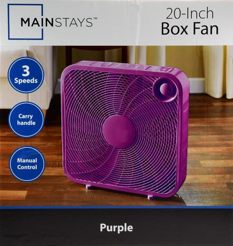 Mainstays 20" 3-Speed Box Fan, FB50-16HP