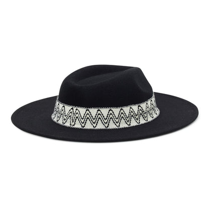 Time and Tru Women’s Felt Fedora with Pendleton Trim