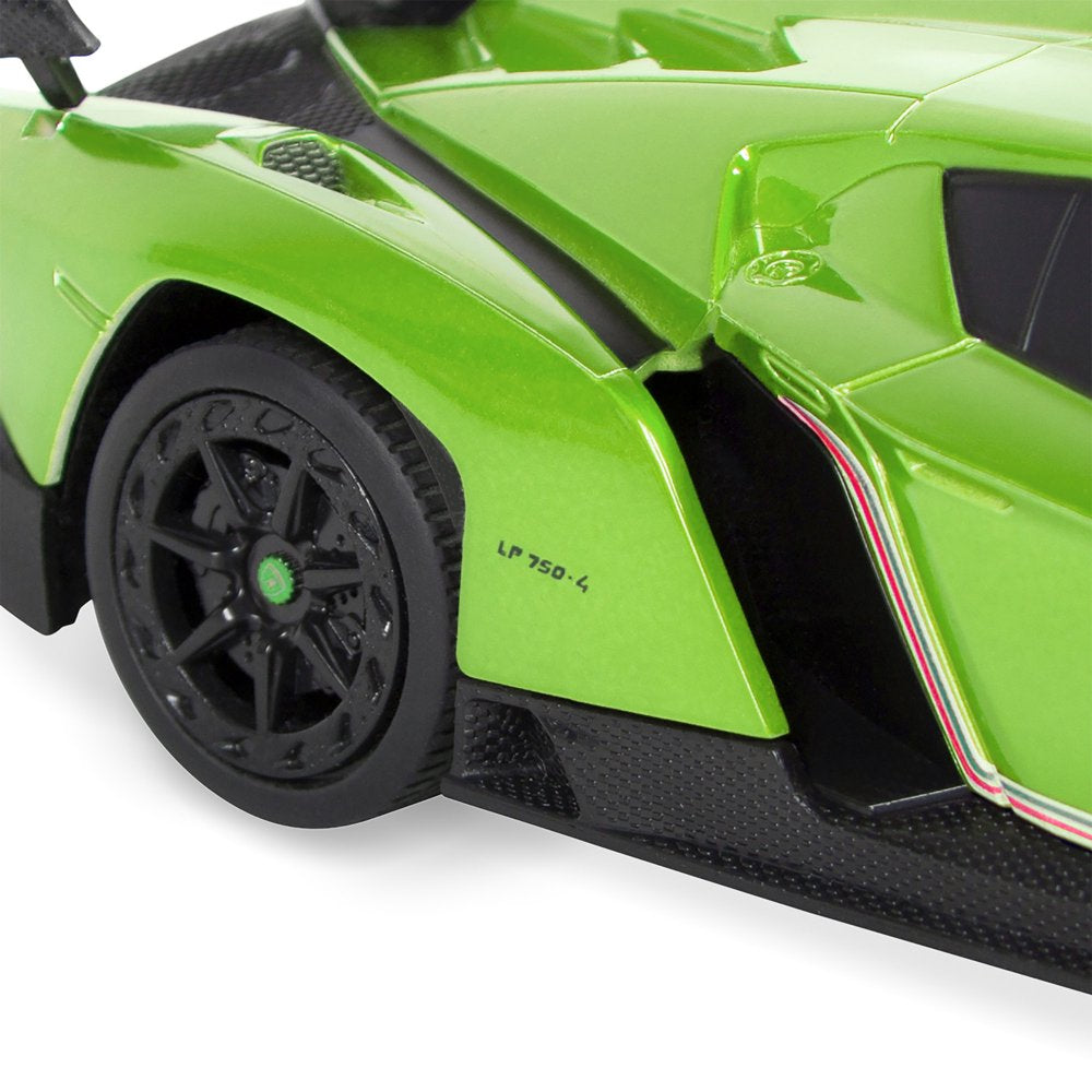 Best Choice Products 1/24 Officially Licensed RC Lamborghini Veneno Sport Racing Car w/ 2.4GHz Remote Control - Lime Green