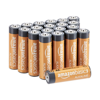 Amazon Basics 20 Pack AA High-Performance Alkaline Batteries, 10-Year Shelf Life, Easy to Open Value Pack & 12 Pack C Cell All-Purpose Alkaline Batteries, 5-Year Shelf Life, Easy to Open Value Pack