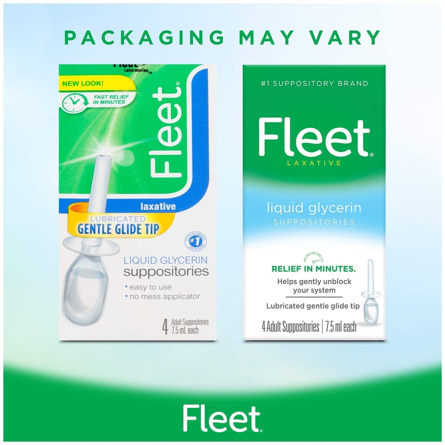 Fleet Liquid Glycerin Suppositories for Adult Constipation, 4 Suppositories, 7.5 ml (Pack of 3)