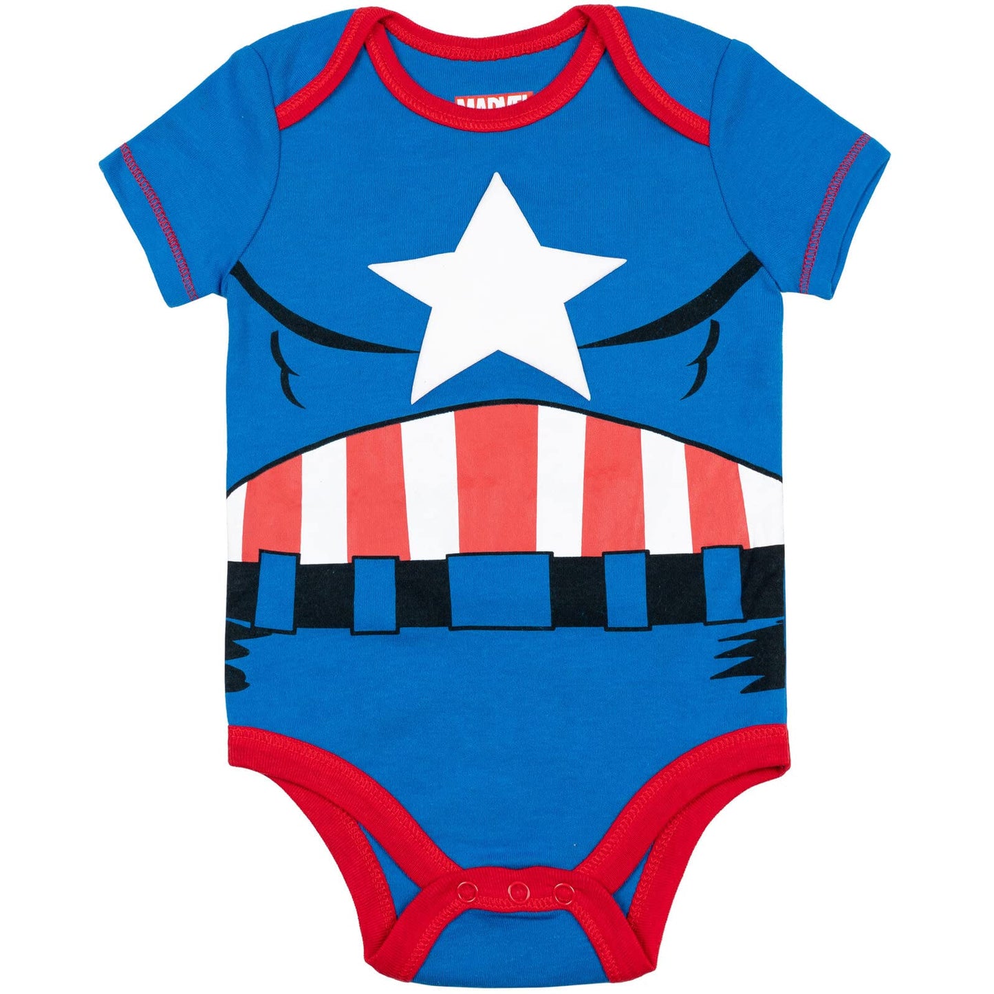 Marvel Baby Boys' 5 Pack Bodysuits - The Hulk, Spiderman, Iron Man and Captain America Multi 12 Months