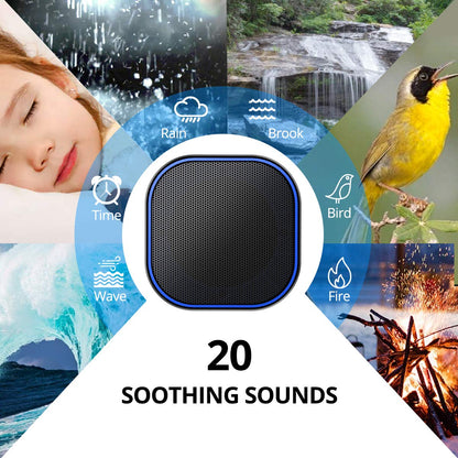 Magicteam Sound Machine White Noise Machine with 20 Non Looping Natural Soothing Sounds Memory Function 32 Levels of Volume Powered by AC or USB and Sleep Sound Timer Therapy for Baby Kids Adults