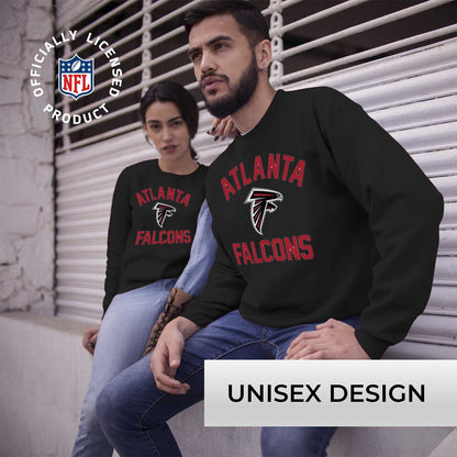 Team Fan Apparel NFL Adult Gameday Football Crewneck Sweatshirt - Cotton Blend - Stay Warm, Comfortable & Stylish on Game Day (Atlanta Falcons - Black, Adult XX-Large)