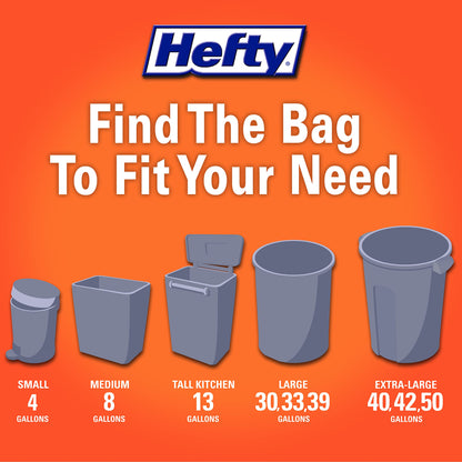 Hefty Small Garbage Bags, Flap Tie, Lavender & Sweet Vanilla Scent, 4 Gallon, 26 Count