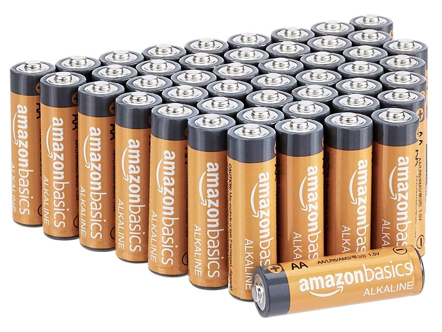 Amazon Basics 8-Pack AA Rechargeable Batteries, Pre-Charged & 48 Pack AA High-Performance Alkaline Batteries, 10-Year Shelf Life, Easy to Open Value Pack