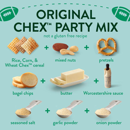 Chex Corn Gluten Free Breakfast Cereal, Made with Whole Grain, Homemade Chex Mix ingredient, Family Size, 18 OZ