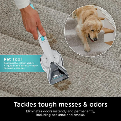 Shark EX201 CarpetXpert Upright Carpet, Area Rug & Upholstery Cleaner with StainStriker, Built-in Spot & Stain Cleaner, Perfect for Pets, Deep Cleaning & Tough Stain Removal, Carpet Shampooer, Teal