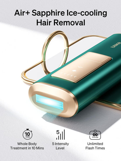 Ulike Laser Hair Removal for Women and Men, Air+ IPL Hair Removal Device with Sapphire Ice-Cooling Technology for Nearly Painless Result, Safe&Long-Lasting for Reducing in Hair Growth for Body & Face