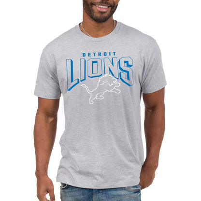 Junk Food Standard Classic Crew Neck, Authentic Details, Unisex Fit, Detroit Lions-Heather Grey 3X-Large