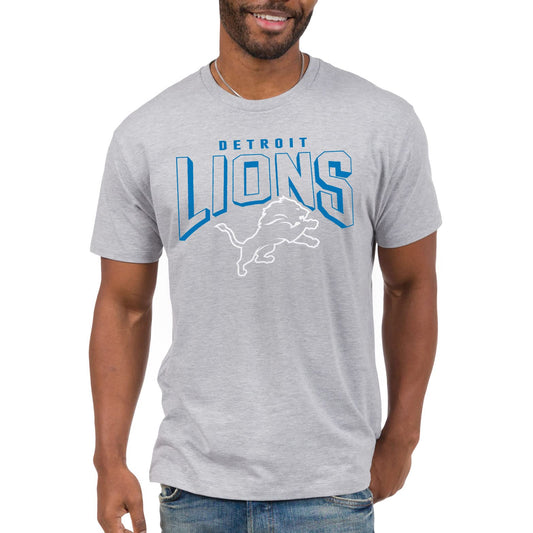 Junk Food Standard Classic Crew Neck, Authentic Details, Unisex Fit, Detroit Lions-Heather Grey 3X-Large