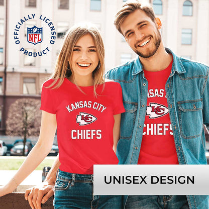 Team Fan Apparel NFL Adult Gameday T-Shirt - Cotton Blend - Tagless - Semi-Fitted - Unleash Your Team Spirit During Game Day (Kansas City Chiefs - Red, Adult XX-Large)