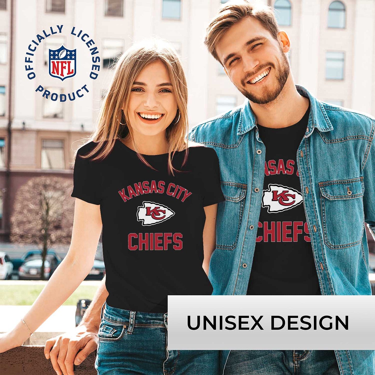 Team Fan Apparel NFL Adult Gameday T-Shirt - Cotton Blend - Tagless - Semi-Fitted - Unleash Your Team Spirit During Game Day (Kansas City Chiefs - Black, Adult XX-Large)