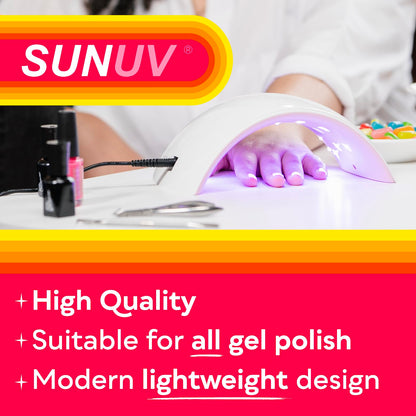 SUNUV UV LED Nail Lamp, UV Light for Nails Dryer for Gel Nail Polish Curing Lamp with Sensor 2 Timers SUN9C Pink Gift for Women Girls