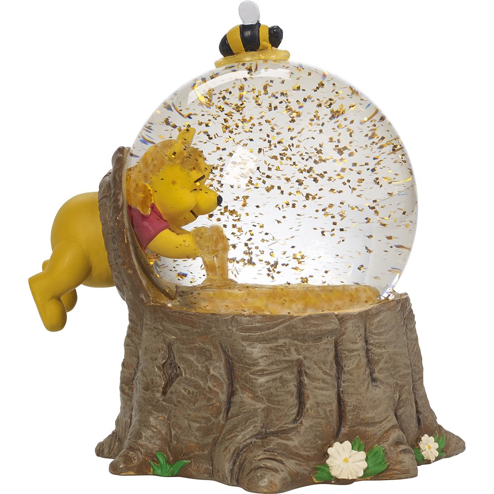 Precious Moments - Disney Showcase Winnie The Pooh Musical Snow Globe, for The Love of Hunny - Resin/Glass - Collectible Birthday Gift, Holiday Present