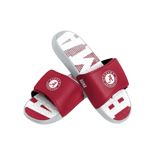 FOCO Alabama Crimson Tide NCAA Mens Gradient Wordmark Gel Slide - M