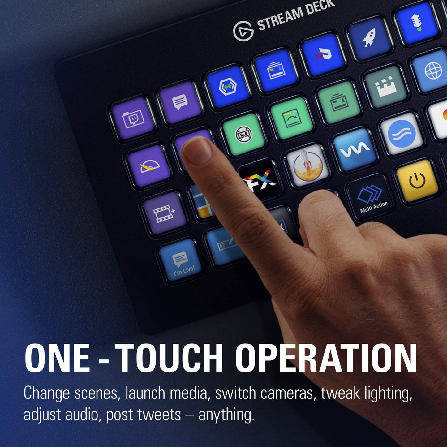 Elgato Stream Deck XL – Advanced Studio Controller, 32 macro keys, trigger actions in apps and software like OBS, Twitch, YouTube and more, works with Mac and PC