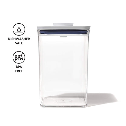 OXO Good Grips POP Container - Airtight Food Storage - Big Square Medium 4.4 Qt Ideal for 5lbs of flour or sugar